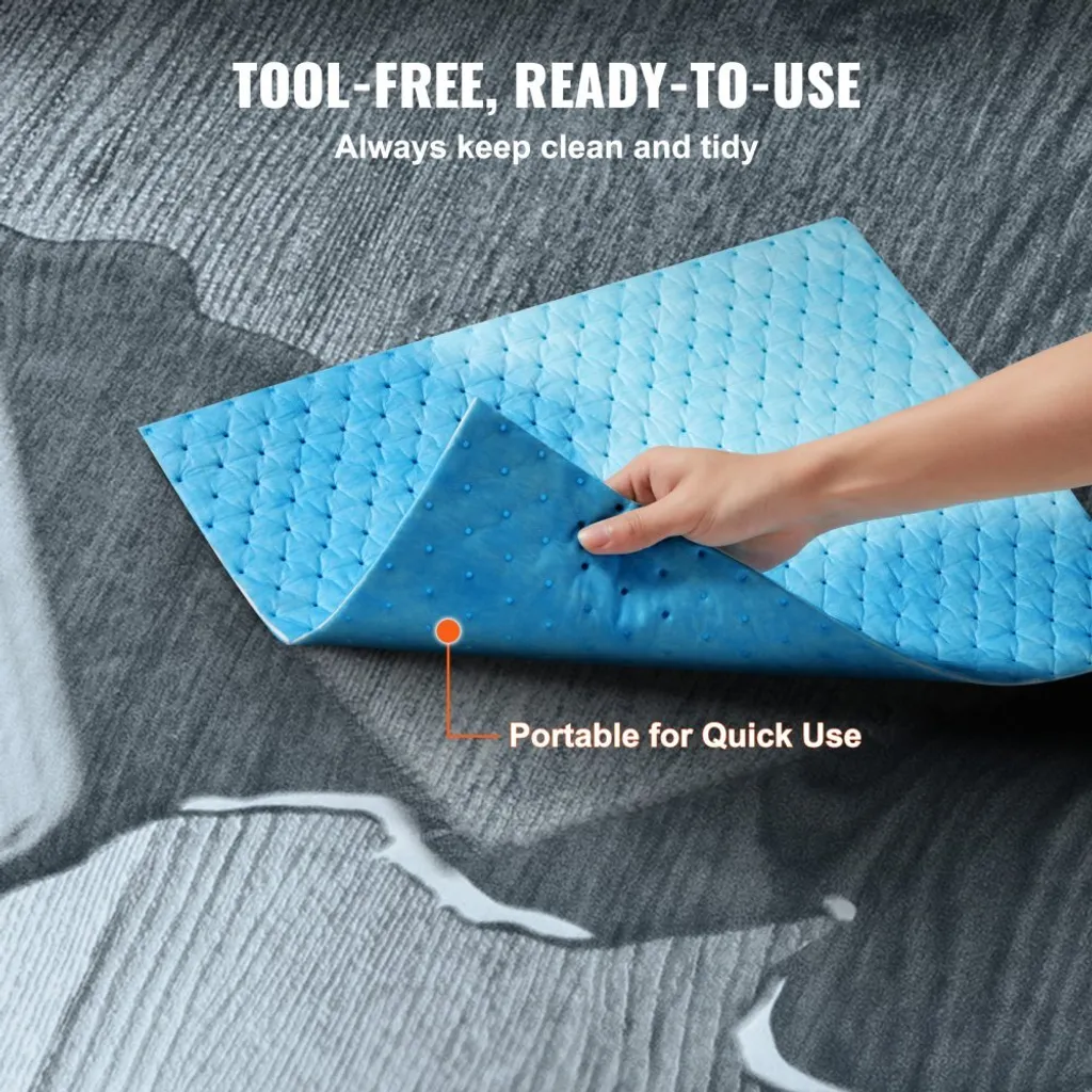 Tapis Absorbant l'Eau 380x480mm - Capacité 6 Gal - Boîte Distributrice - 4