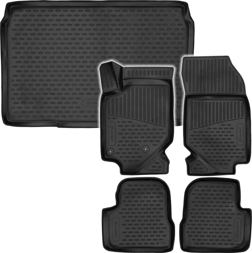 Gummi Kofferraumwanne + Fußmatten Set für Opel Corsa F, Bj. Produktbild 