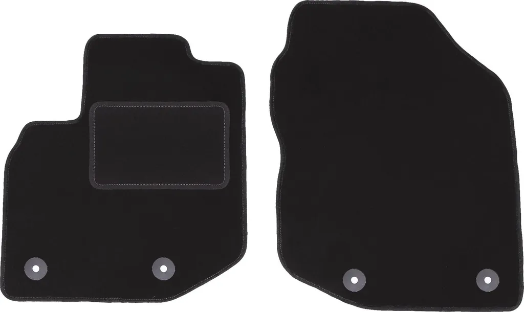 Wielganizator tappetini auto velours anteriori adatto per Honda City V FL (2011-2013, berlina) neri, set 2 pz, con fissaggi