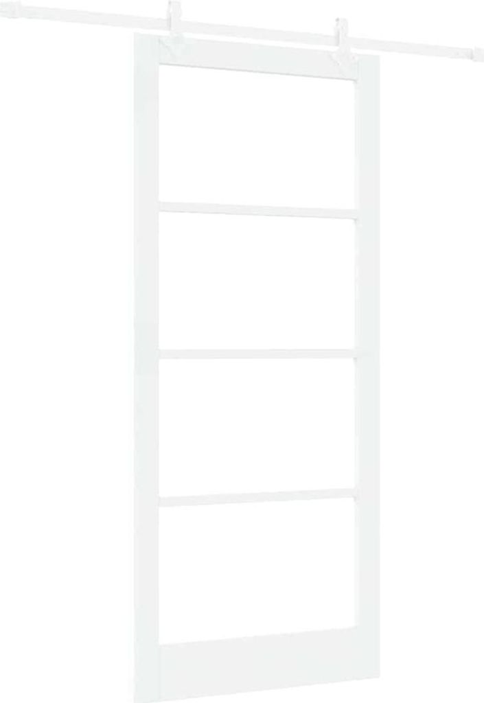 vidaXL Schiebetür Weiß 93 x 211 cm Massivholz Kiefer und Produktbild 