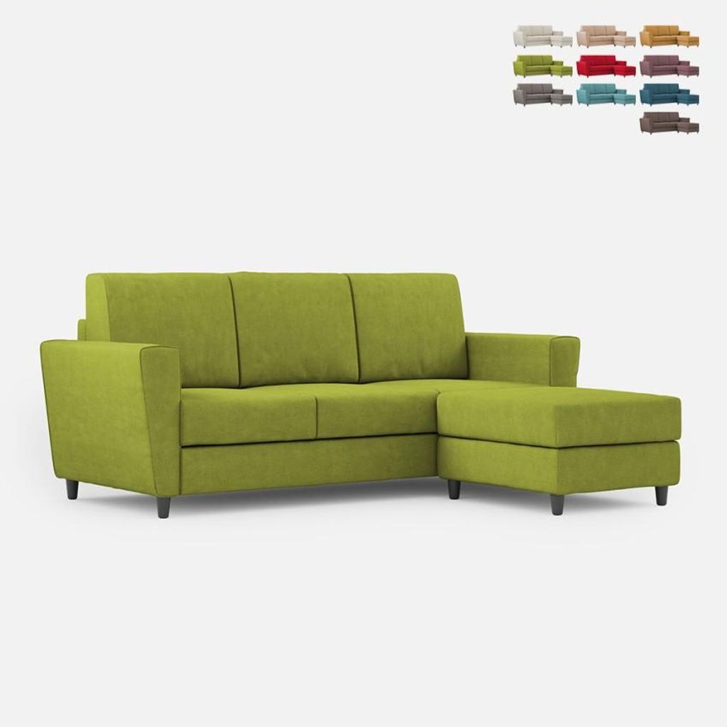 Moderner 3-Sitzer Stoffsofa 212cm mit Fußhocker Yasel 180P Produktbild 