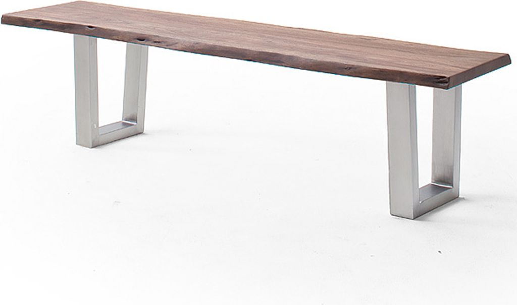 Esszimmer Sitzbank mit 180 cm Breite, Akazie massiv, walnussfarben lackiert - COSENZA-06