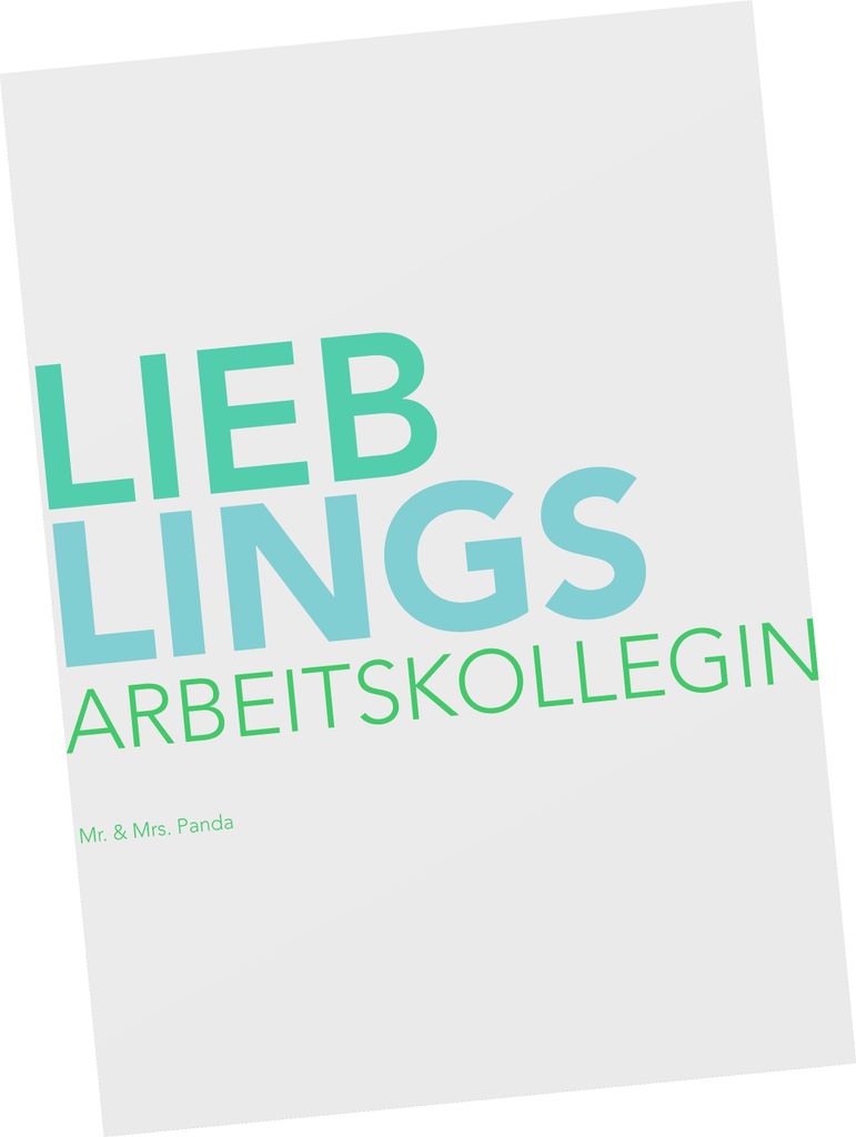 Mr. & Mrs. Panda bildkarte Arbeitskollegin - Weiß - Geschenk, Dankeschön, Postkarte, Grußkarte, Spruch, Ansichtskarte, Abschiedsgeschenk, Postka...