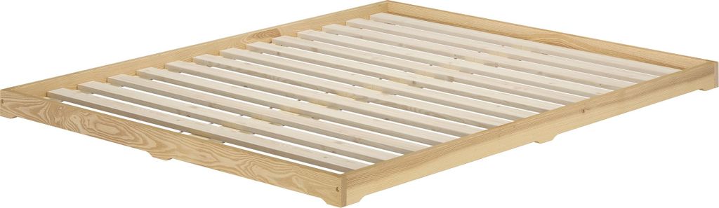 Futonbett 180x200 platzsparend extra niedriges Loftbett Esche lackiert V-60.47E-18Rollrost inkl.