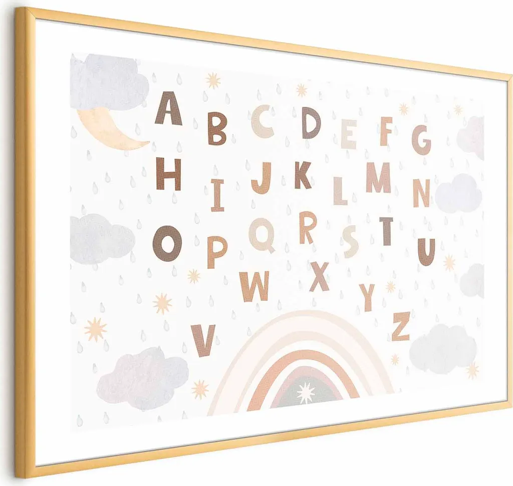 Poster Lettera 60x40 cm con Cornice Dorata e Margine | Decorazione Lusso