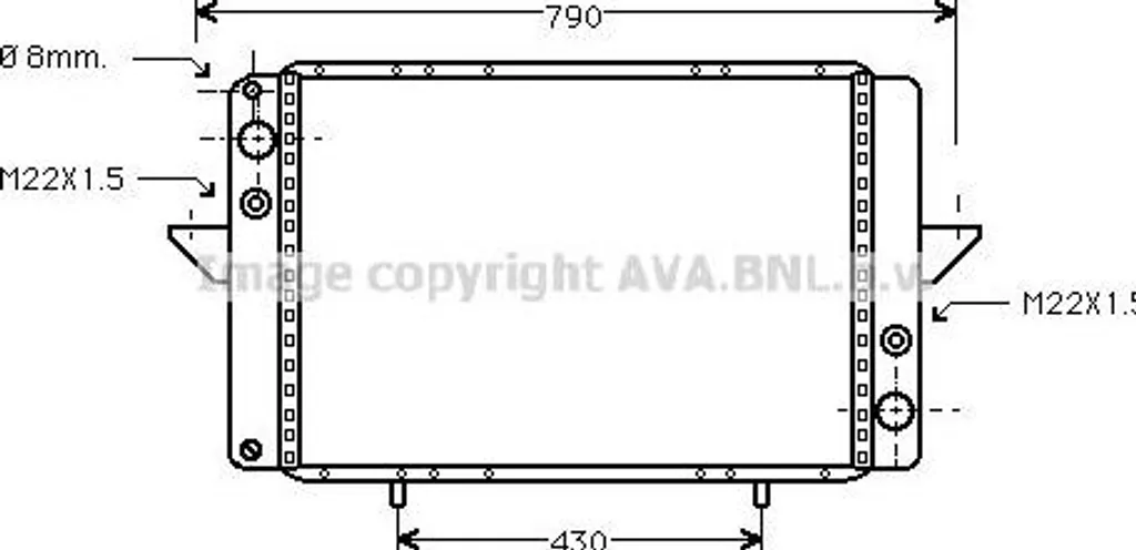 Radiateur AVA RT2060 OE 7700726932 - Haute Performance pour Master