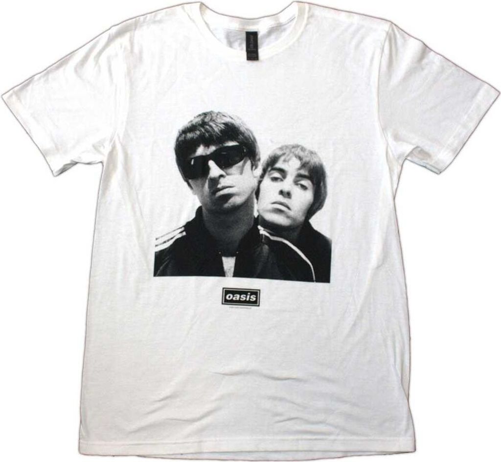 Oasis - "Noel & Liam" T-Shirt Quadratisch für Herren/Damen Uni RO11954 (XXL) (Weiß)