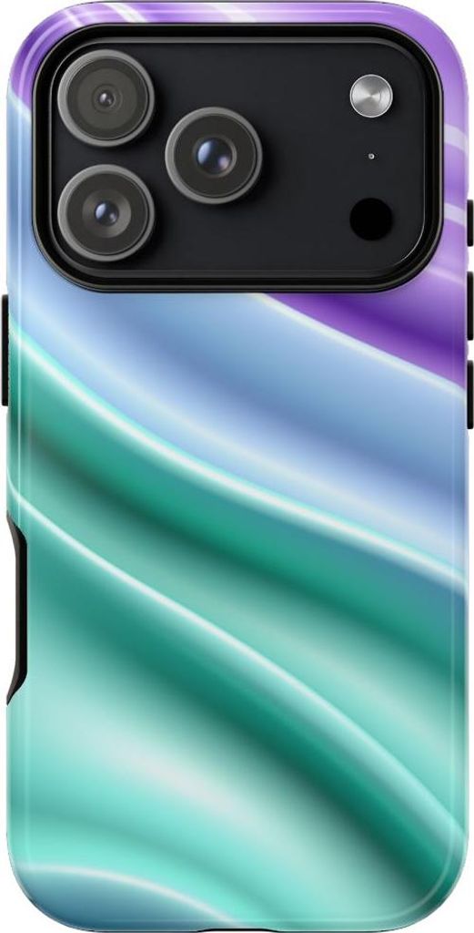 Sanfte Pastellwellen mit glänzendem Finish – Hülle Kompatibel mit iPhone 17 Pro