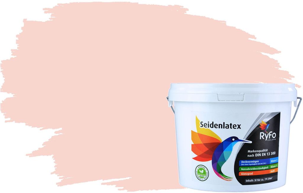 RyFo Colors Seidenlatex Trend Weißtöne Blütenweiß 3l - bunte Innenfarbe, weitere Weiß Farbtöne und Größen erhältlich