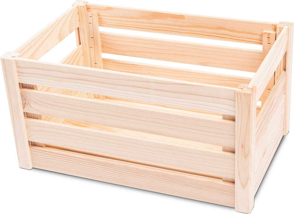 e-floor Holzkiste 29,5x46x23,5 cm Natur Dekorativ – Produktbild 