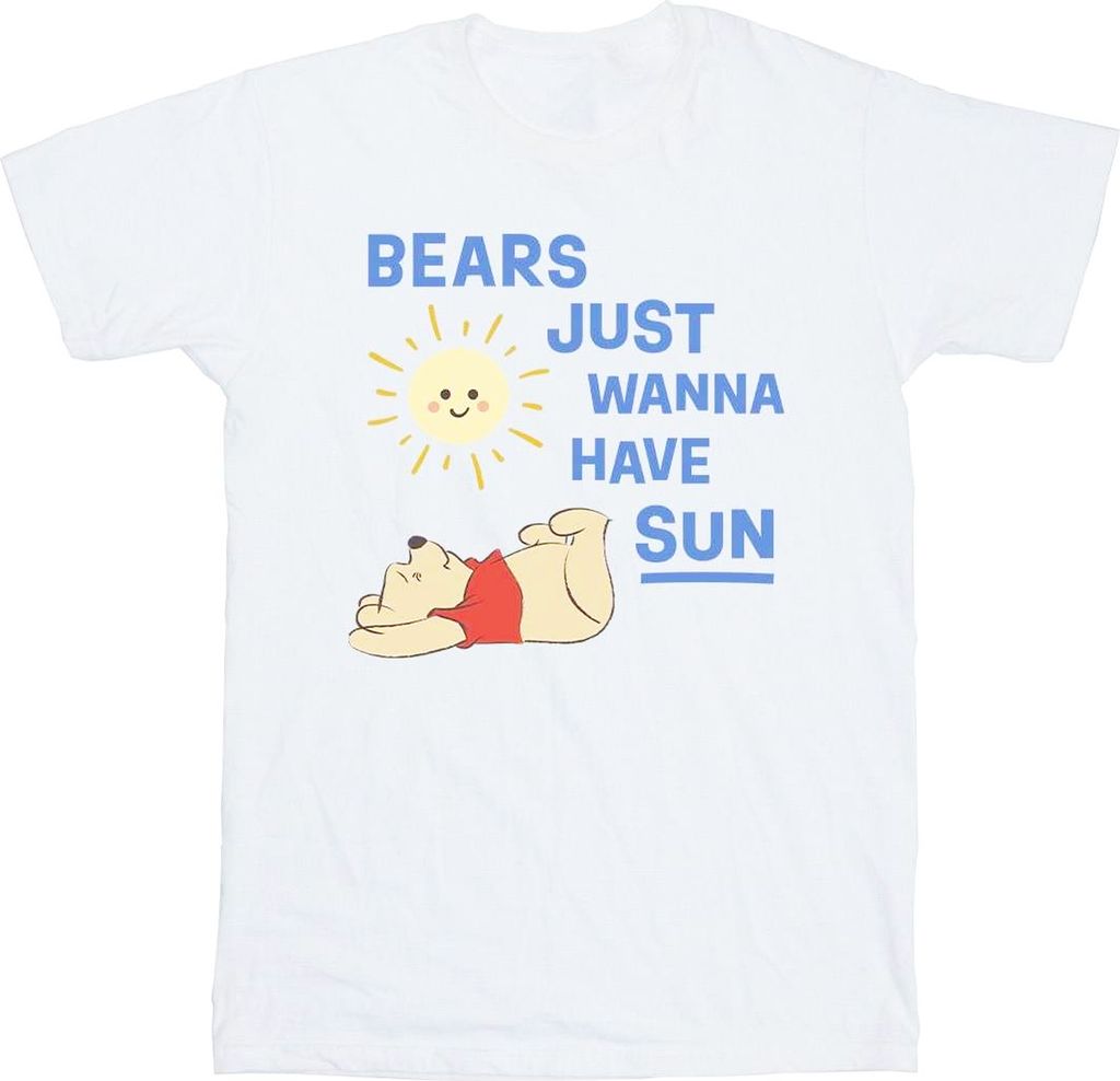 Disney - "Bears Just Wanna Have Sun" T-Shirt für Jungen BI40807 (152-158) (Weiß)