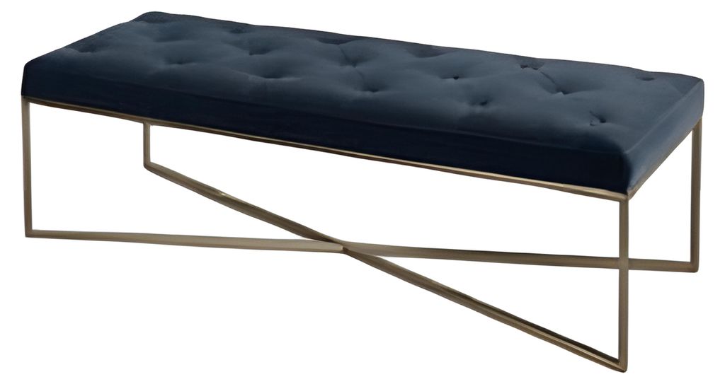 Schwarzer Holz-Textil Hocker modern, stilvoll, vielseitig