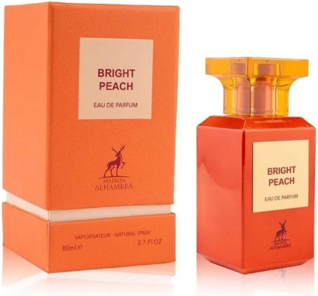 A perfume bottle and its box are displayed side-by-side on a white background.