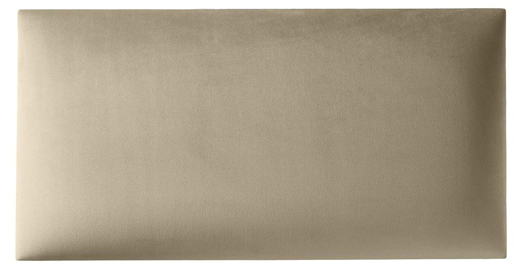 Wandkissen Samt mit 50 mm Polsterung - Kopfteil für das Bett - Wandverkleidung - Wandpaneele | 60 x 30 Creme Beige