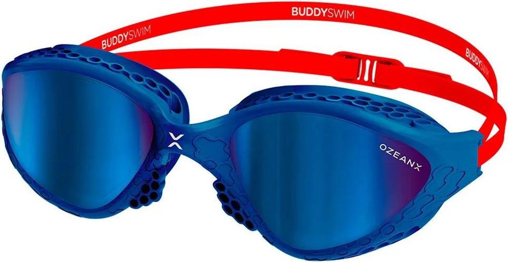 Buddyswim Ozean Schwimmbrille Rot,Blau Herren,Damen Rot,Blau One Size