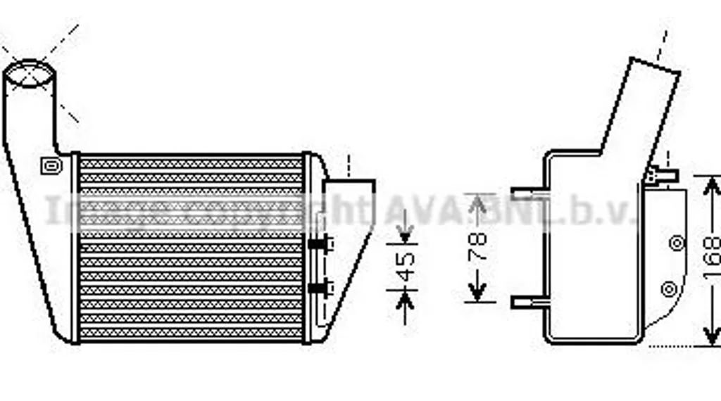 Radiateur Intercooler de Turbo pour Passat 3B et Audi A4 - Modèle VNA4222