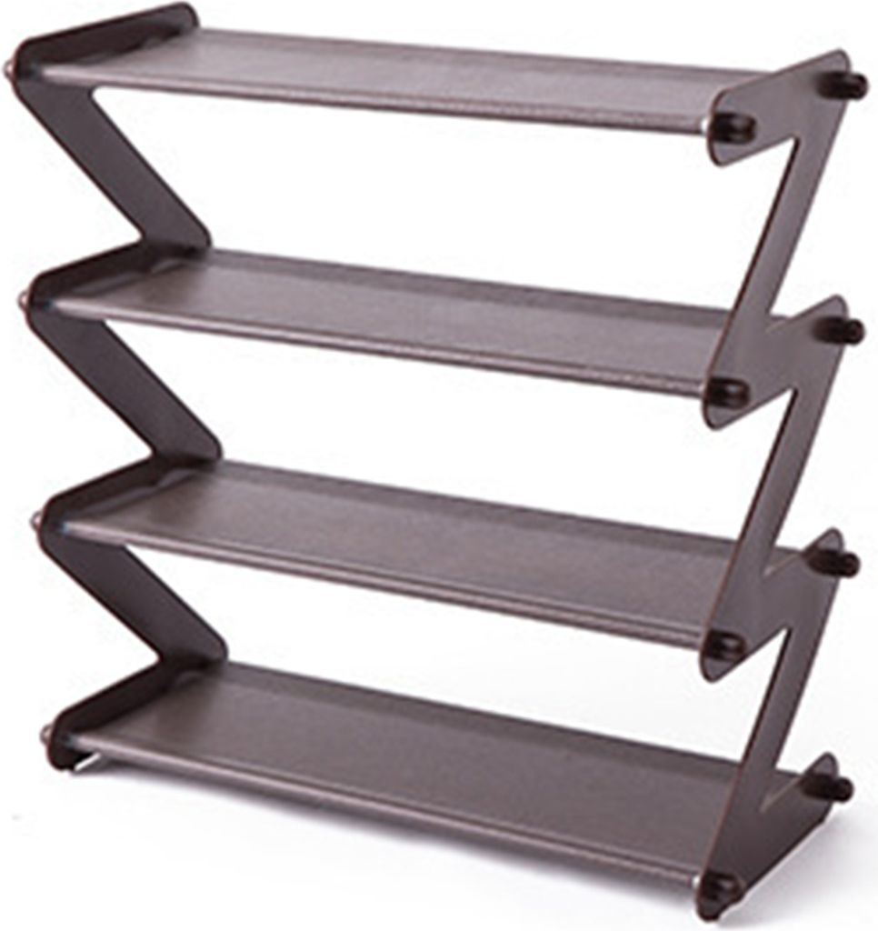 Schuhregal, einfache Montage, stabile Struktur, vierschichtig, freistehend, für Schrank, Eingangsbereich, Schlafzimmer, Boden, Outdoor-Schuh-Organ...