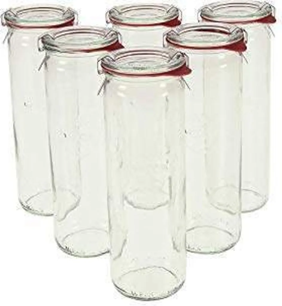Pack de 6 verres WECK 1040ml cylindriques pour vos conserves de saison - 5