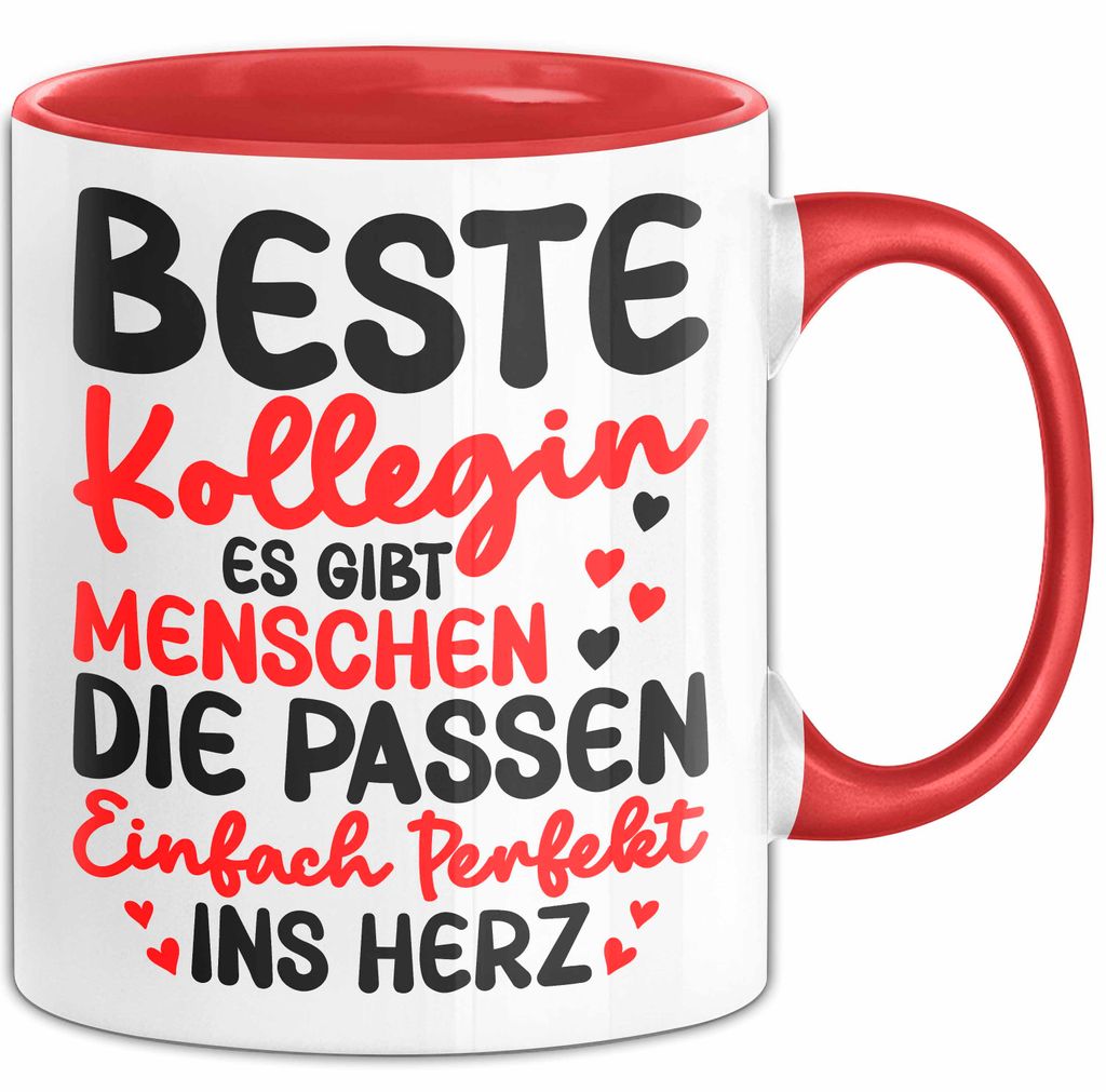 Bürokollege Tasse Geschenk Lustige Geschenkidee Spruch Beste Kollegin (Rot)