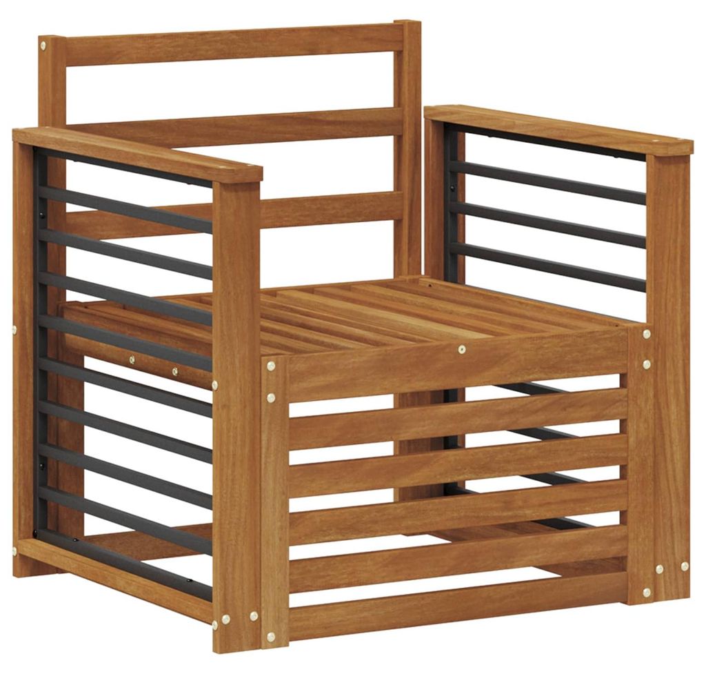 vidaXL Outdoor-Sofagarnitur Natur 71 x 63 x 73 cm Massivholz Akazie