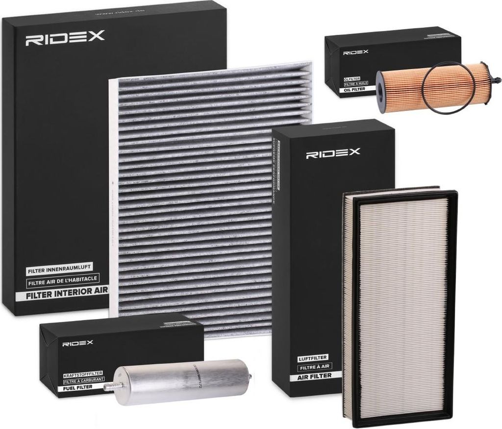 RIDEX Filterset Inspektionspaket Filtersatz für AUDI Q7 (4LB)