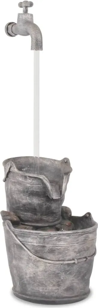 Jeu d'eau rustique en polyrésine vidaXL : Fontaine robuste pour balcon