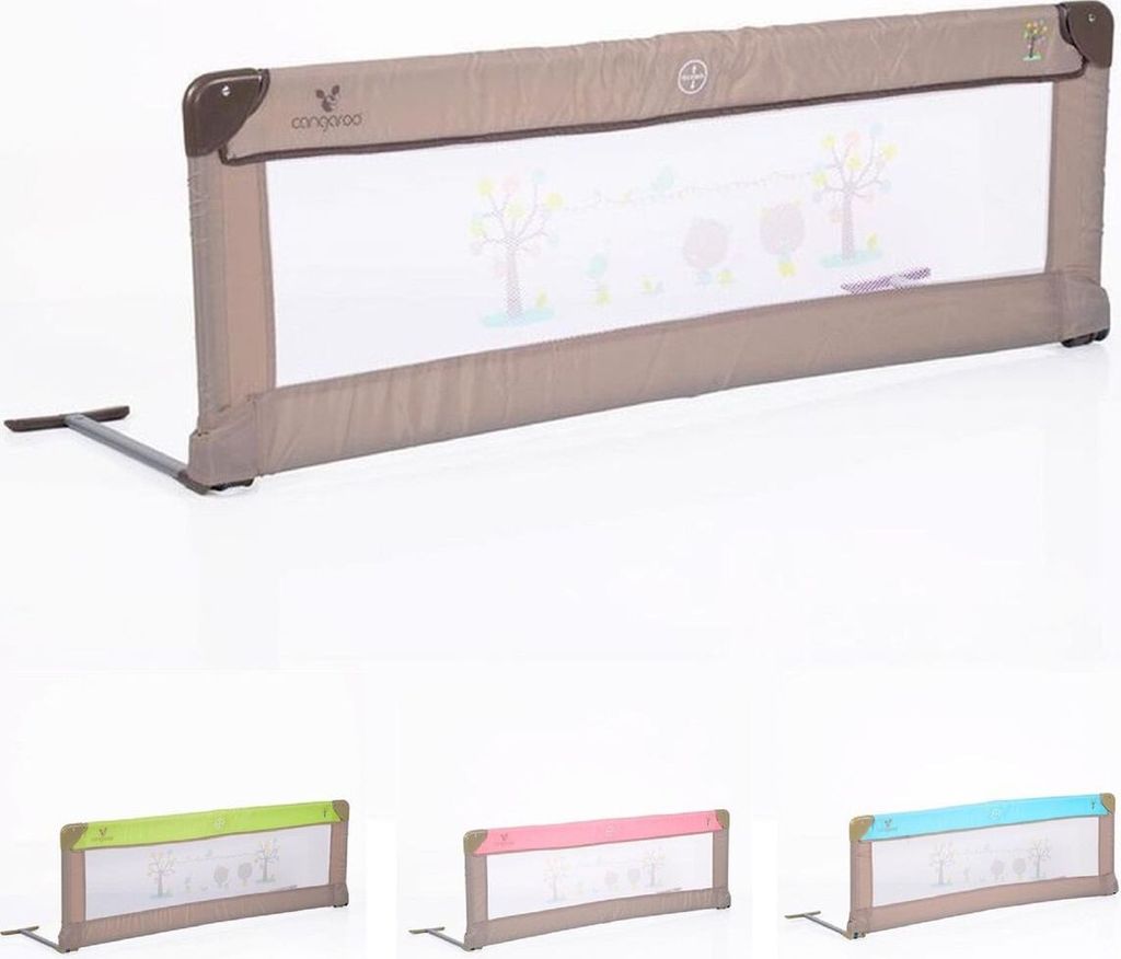 Cangaroo Bettschutzgitter, Bettgitter 130 x 43,5 cm für zuhause und unterwegs beige