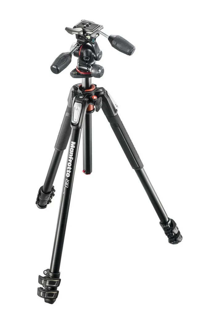 Trépied Manfrotto MK190XPRO3-3W à Colonne Horizontale et 3 Jambes