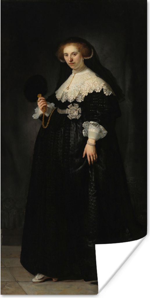 MuchoWow Poster Eheporträt von Oopjen Coppit - Rembrandt van Rijn 40x80 cm - Dekoration
