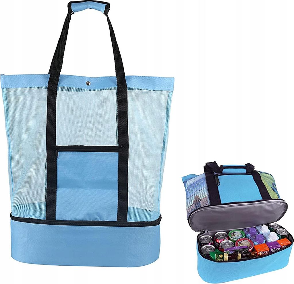 MULTIFUNKTIONALE STRANDTASCHE für PICKNICK-Shopping + Produktbild 