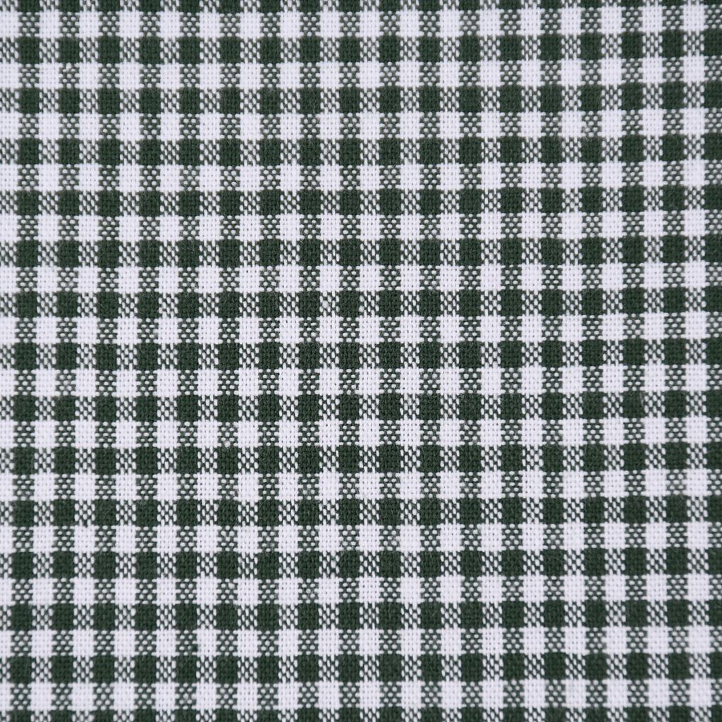 Baumwollstoff kariert weiß dunkelgrün 2mm 1,4m Breite