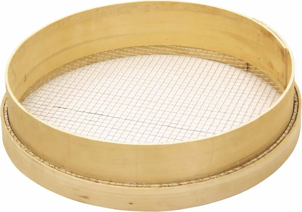 Tamis potager pour terreau et semis - Châssis bois robuste Ø 42 cm