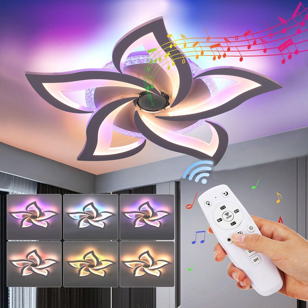 50W LED Deckenleuchte mit Bluetooth Lautsprecher, Dimmbar Produktbild 