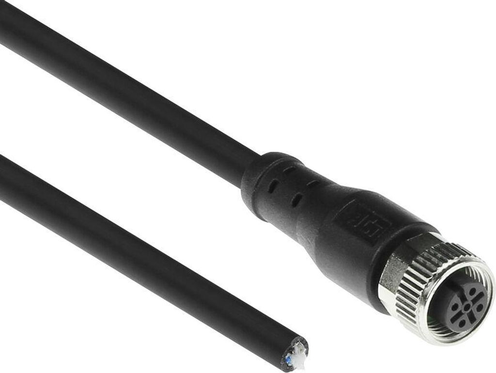 ACT Industrial 5,00 Meter Sensorkabel M12A 5-poliger Stecker auf offenes Ende, Superflex Xtreme TPE-Kabel, geschirmt (SC3509)