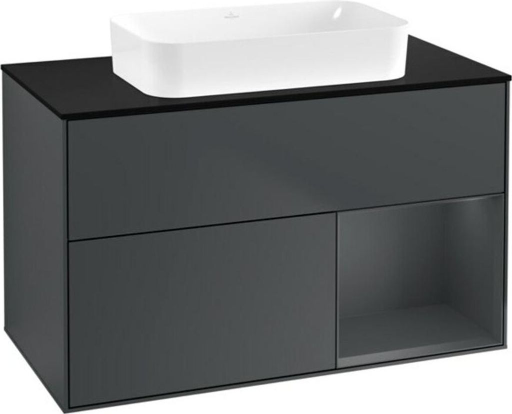 V&B Waschtischunterschrank Wandbeleuchtung Finion 100x60,3 cm, Rg r md b m La, md b m Lac