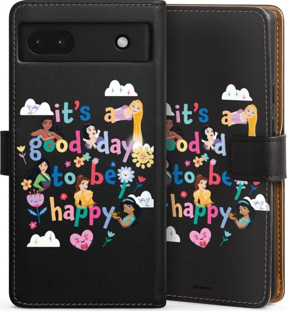 DeinDesign Klapphülle für Google Pixel 6a Handytasche Lederhülle Tasche Disney Princess Offizielles Lizenzprodukt Prinzessin