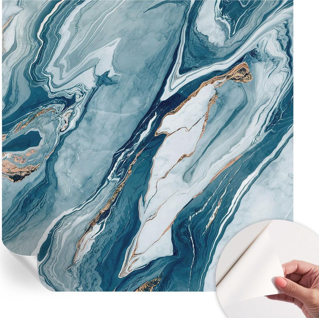 Selbstklebende Wandtapete - Dekorative Tapete für Wohnzimmer - Klebefolie für Wandbilder - Tapetenfolie für Wanddekoration - 250x250 cm - Minera...