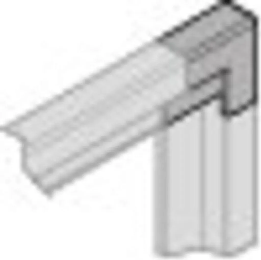 Cache d'angle à joint double HÜPPE, pour habillage mural EasyStyle, ES0206087, ES0206087