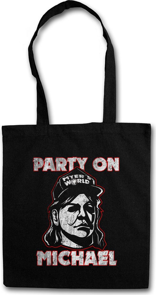 Urban Backwoods Party On Michael, Stofftasche, Farbe: Schwarz
