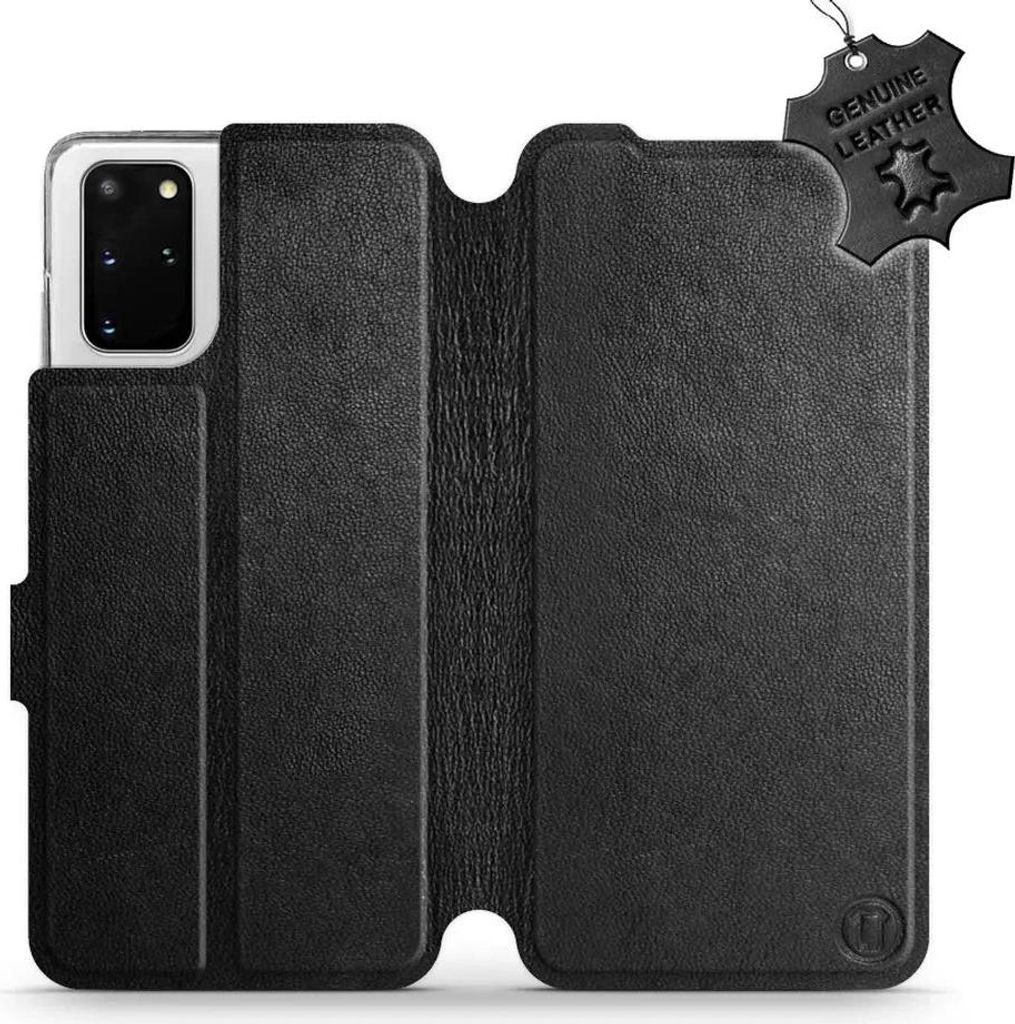 Echtleder Handyhülle für Galaxy S20 Plus, Mobiwear Leather, Schwarz