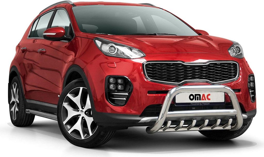 Frontbügel Frontschutzbügel für Kia Sportage 2015-2021 mit ABE Rammschutz Silber