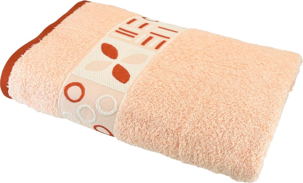 Handtuch ORNAMENT 70x140 cm lachsfarben