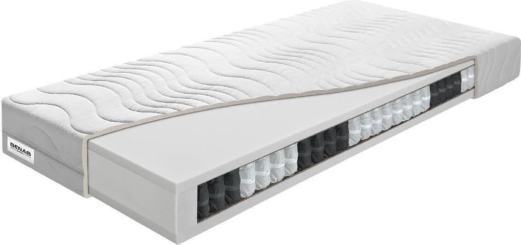 Taschenfederkernmatratze Benab Fyzio Taschenfederkern Matratze 85 x 200 cm H2 hart 19 cm hohe Taschenfederkernmatratzen, PUR, Standard Taschenmatra...