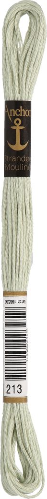 Anchor Sticktwist 4635000-00213 pastellgrün Stickgarn, 100 % Baumwolle
