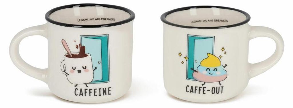 Legami Espresso For Two 2 Coffee Mugs Poo, 2-tlg., Espressotasse, Tasse, 50 ml, MM0019