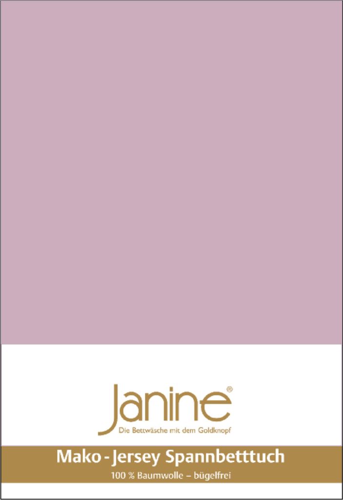 Janine Design Feinjersey-Spannbetttuch 5007 MAKO-FEINJERSEY Farbe altrosé Größe 200x200