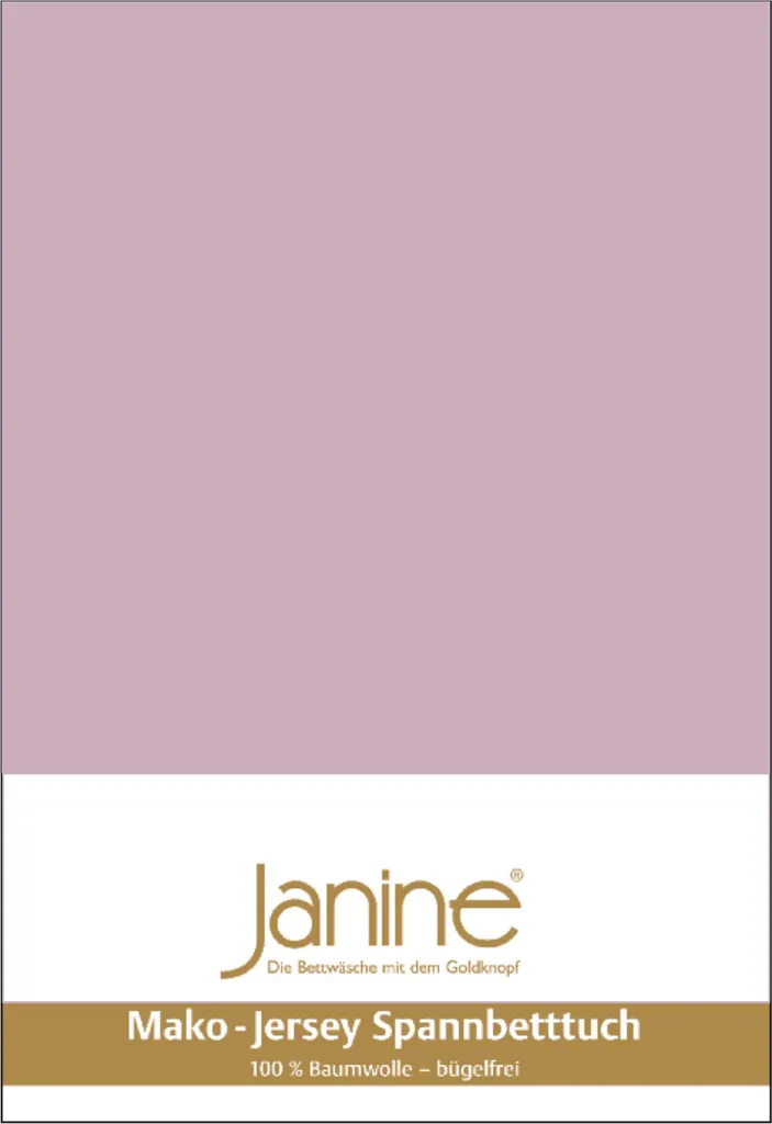 Janine Mako-Feinjersey 5007 Drap-housse 100x200 100% Coton Vieux Rose