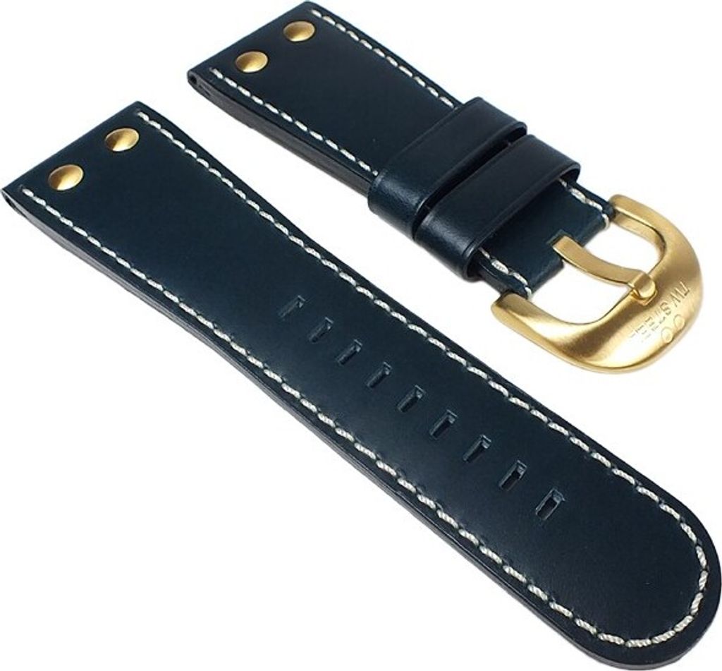 TW STEEL Marken Ersatzband Leder Band 30mm Dunkelblau u.a für Goliath Serie TW14 CE3011
