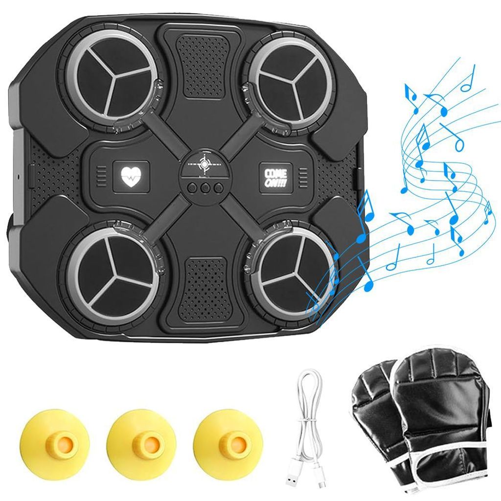 MODFU Boxsäcke, Kinder Bluetooth Musik Boxzielscheibe, Interaktives Trainingsspielzeug, Schwarz, Mit Musik, Perfekt Für Fitness & Spaß