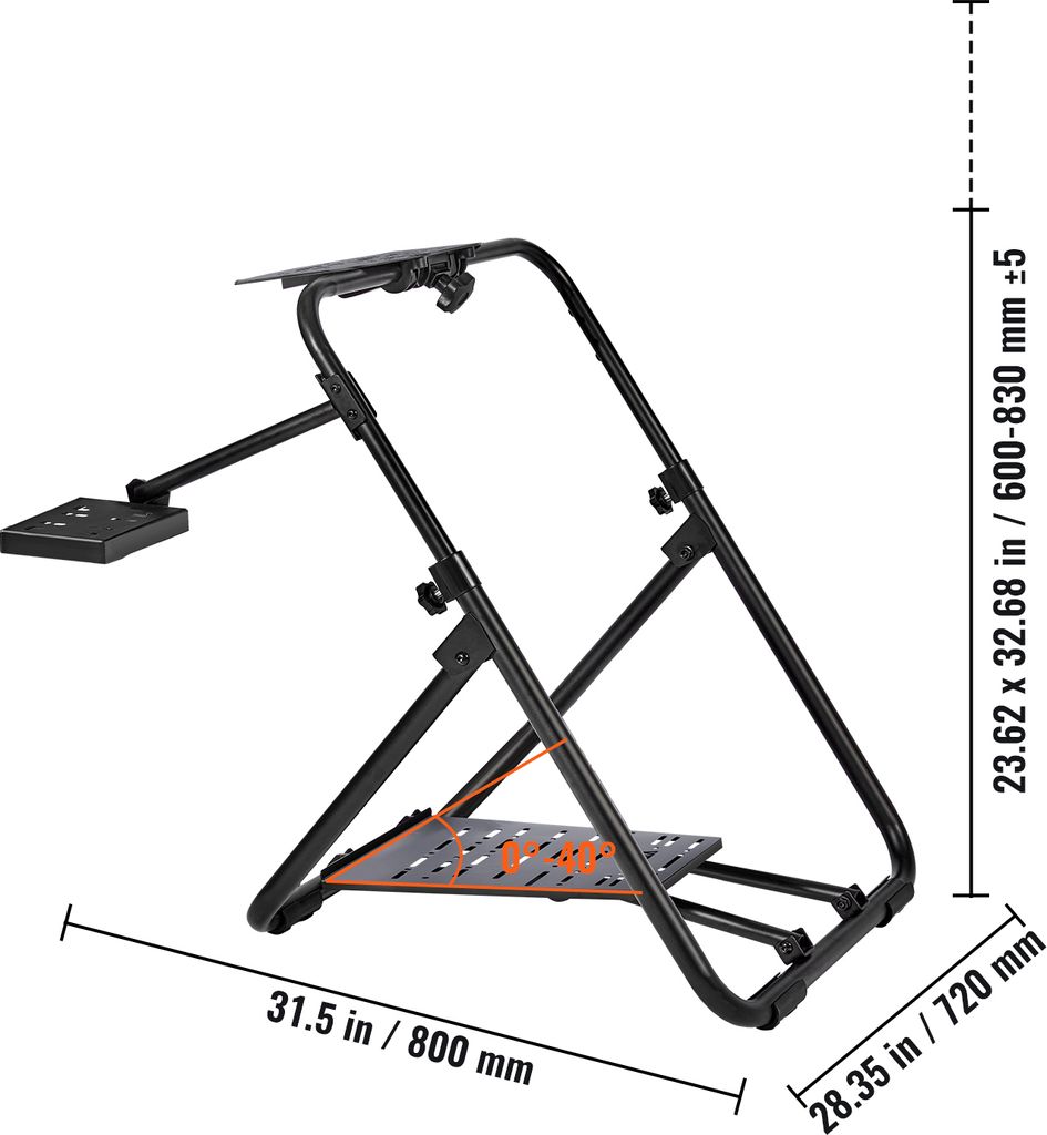 VEVOR Lenkradständer 600–830mm Gamesitz 0°-40° Spielsitz Produktbild 8